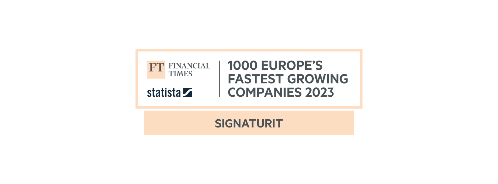 Signaturit is positioned in the FT1000 ranking for the fourth consecutive year as the fourth fastest growing Spanish company in the technology sector.
